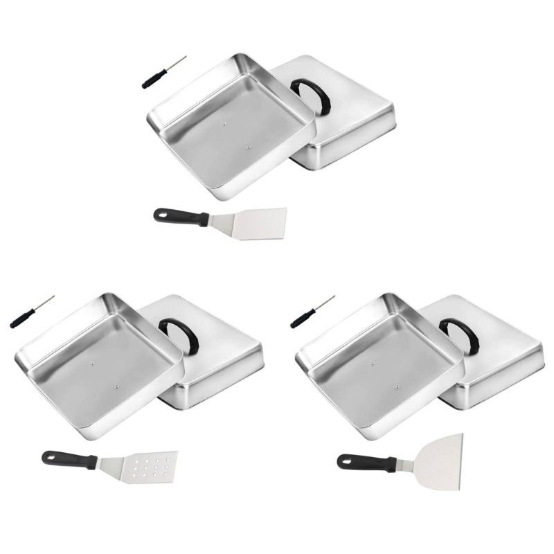 Camping Cooking Flat Top - 547F スクエアクッキングカバー フラットトップ食事用 トップハンドル付き メタルビルド 家庭やキャンプの調理に使用可能