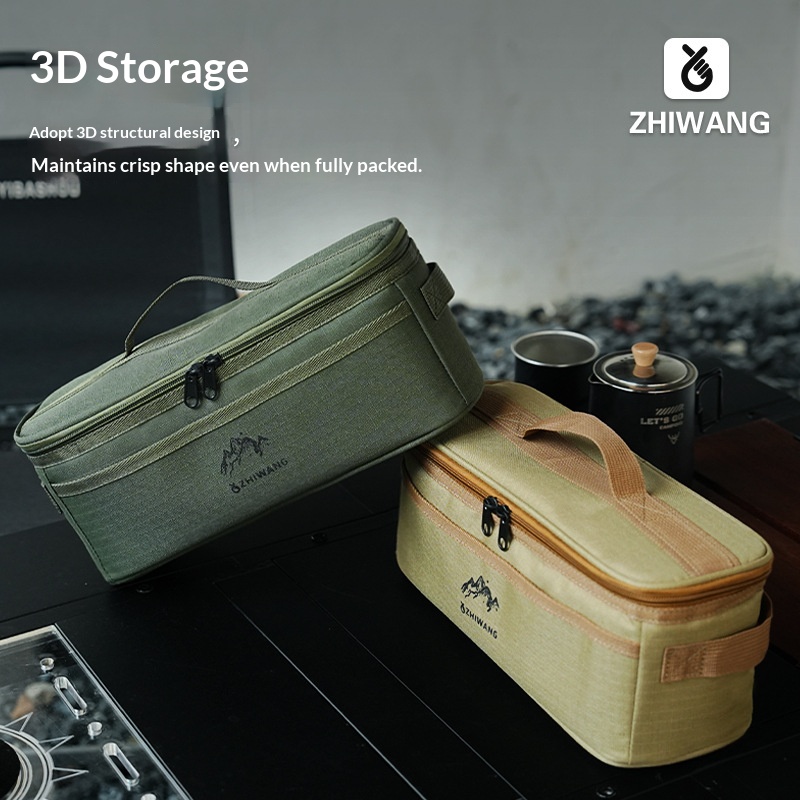 Camping Cooking Organizer - ポータブル多機能キャンプ食器収納バッグ、屋外ピクニック調理器具ボウル箸オーガナイザー、旅行キャンプ旅行用