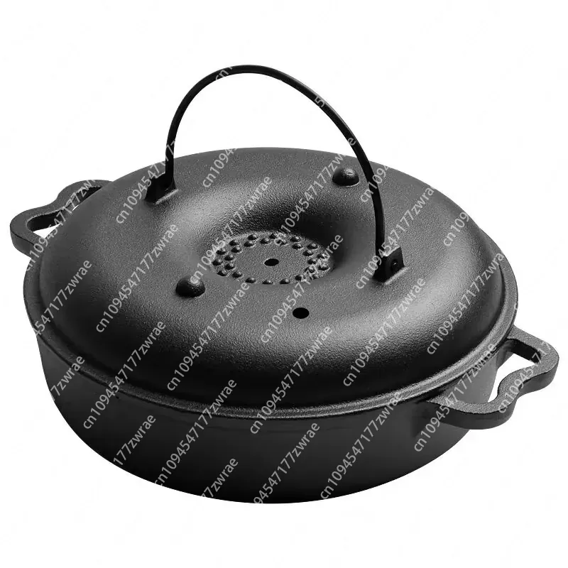 Camp Dutch Oven Cast - 2023年新作、屋外キャンプ用、環境に配慮した、シーズニング済みのダッチオーブン（鋳鉄製）。焼き芋やサツマイモ料理に最適。