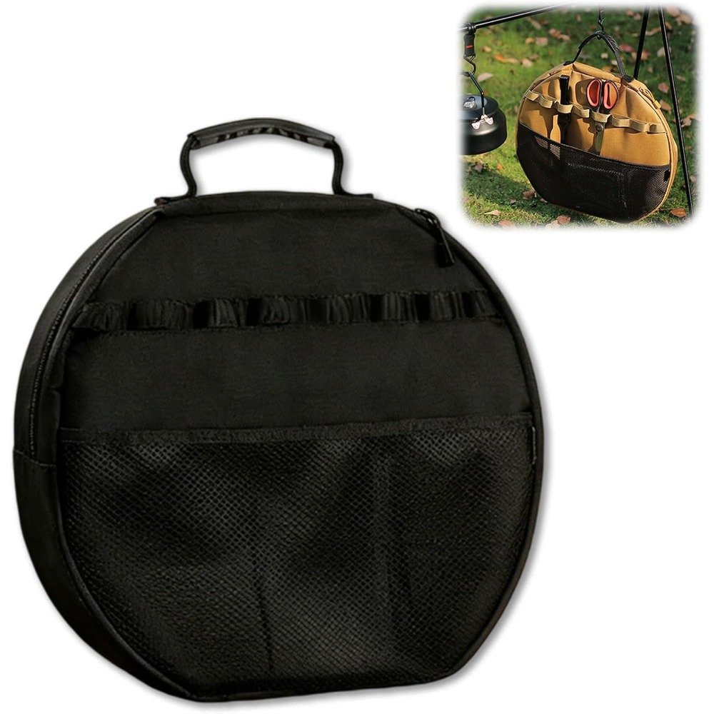 Camping Cooking Organizer - グリルパン収納バッグ、フライパンとグリドル用ポータブルポーチ、アウトドアクッキング、キャンプ、BBQ、ピクニックの傷防止