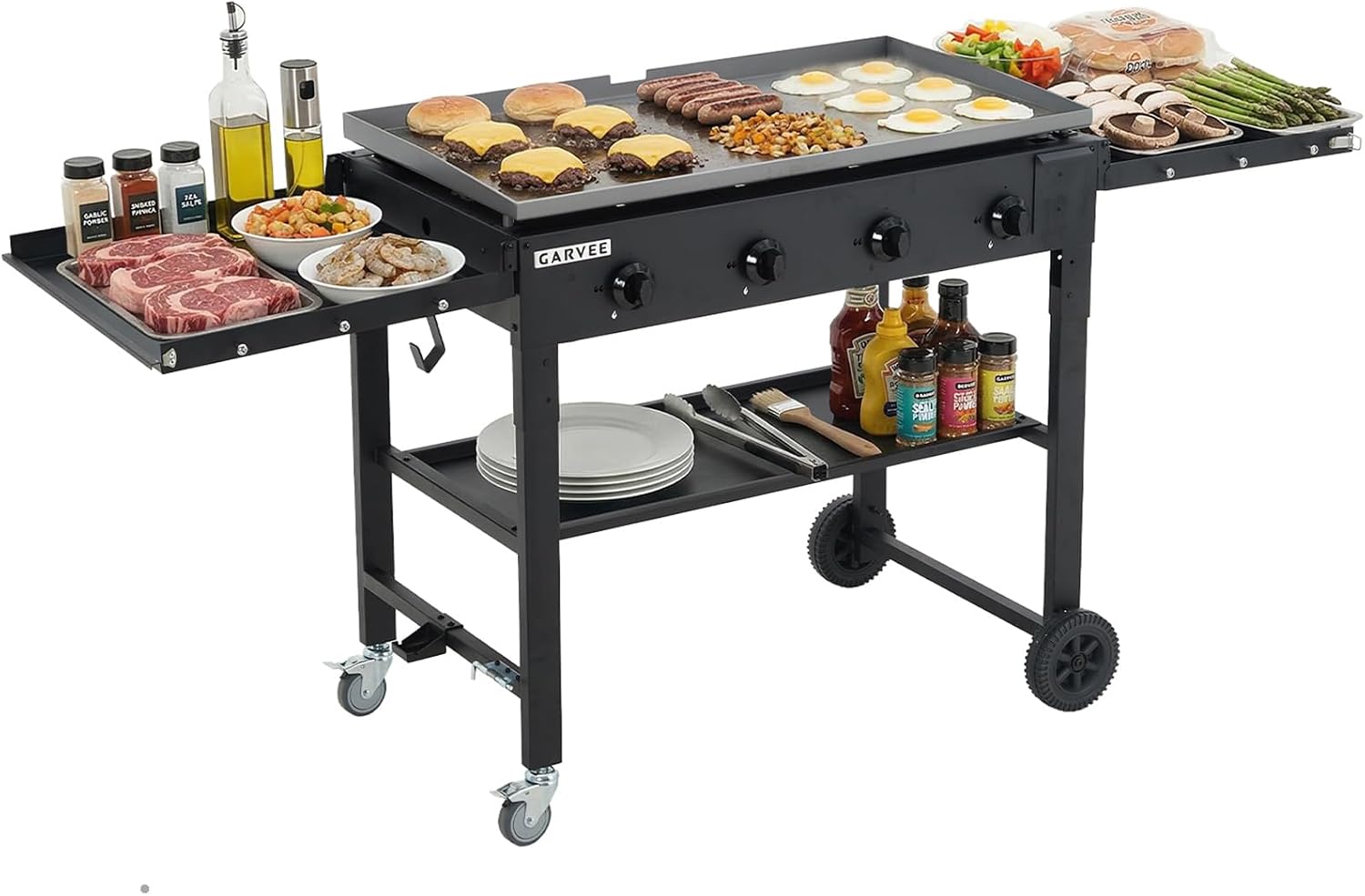タクレーキ 36インチ フラットトップグリル、4つのバーナー - Camping Cooking Flat Top のレビューと価格