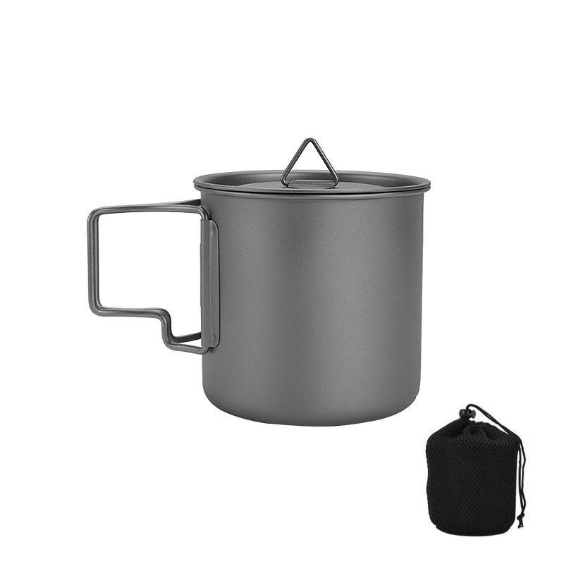 折りたたみハンドル付きチタン製キャンプマグ 軽量ポータブルア - Camping Cooking Organizer のレビューと価格